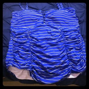 Torrid ruched one piece sz6